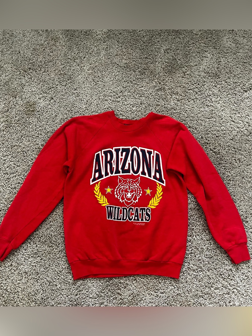 1989 Screen Stars Red Arizona Wildcats Crewneck Sweatshirt